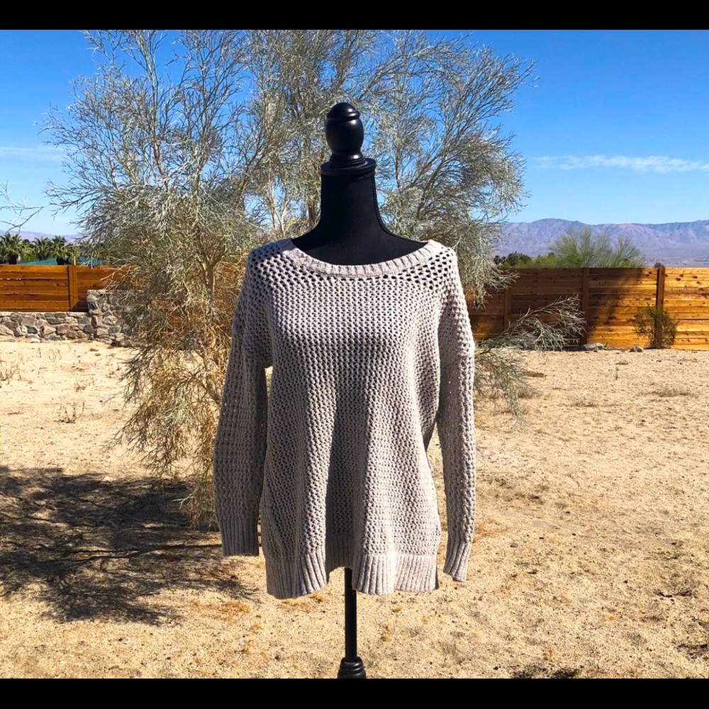 Grey knitted pullover from lucky brand